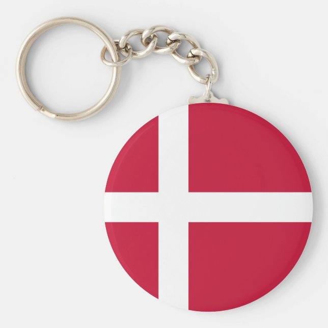 Denmark (Danish) Flag Keychain (Front)