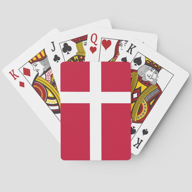 Denmark (Danish) Flag Playing Cards Zazzle