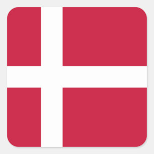 Denmark (Danish) Flag Square Sticker