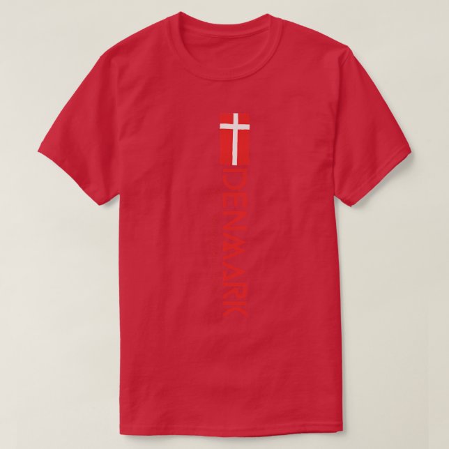 Denmark Danish Flag T-Shirt (Design Front)