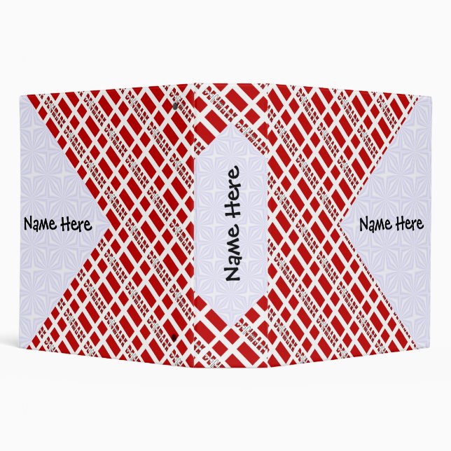 Denmark Danish Flag Tiled Black Personalization 3 Ring Binder (Background)
