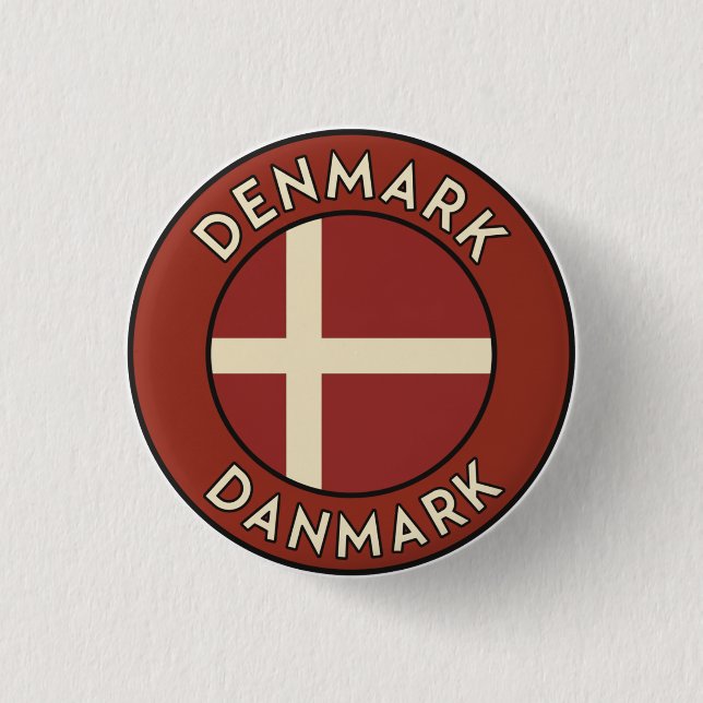 Denmark Danmark  Button (Front)