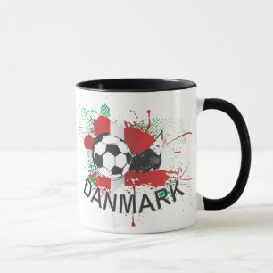 Denmark Danmark football and soccer cleat design Mug
