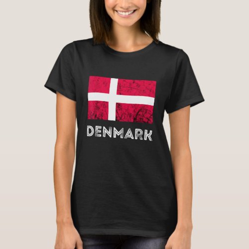 Denmark Dannebrog Danish Flag Dansk Roots Danish P T_Shirt