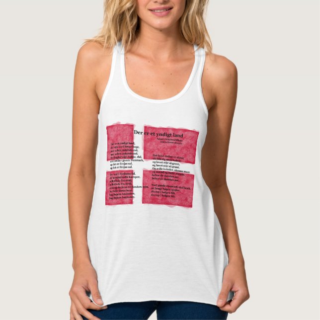Denmark - Der er et yndigt land  Tank Top (Front)