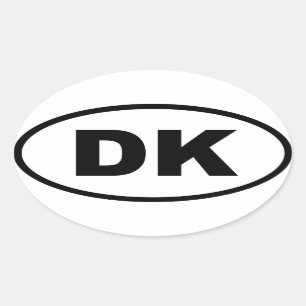 Denmark - DK - European Oval Sticker
