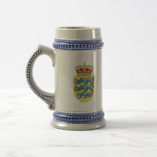 denmark emblem beer stein