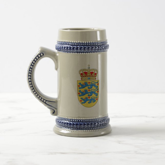 denmark emblem beer stein (Left)