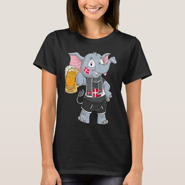 Denmark fan elephant T-Shirt (Front)