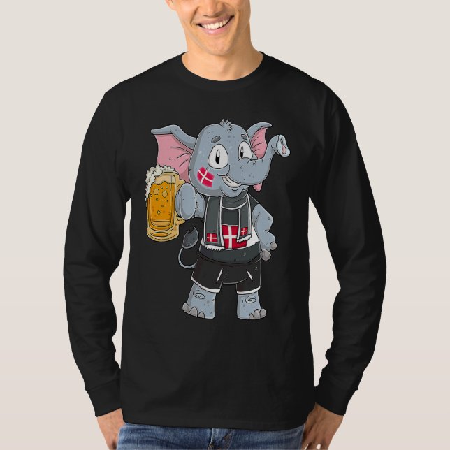 Denmark fan elephant T-Shirt (Front)