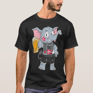 Denmark fan elephant T-Shirt