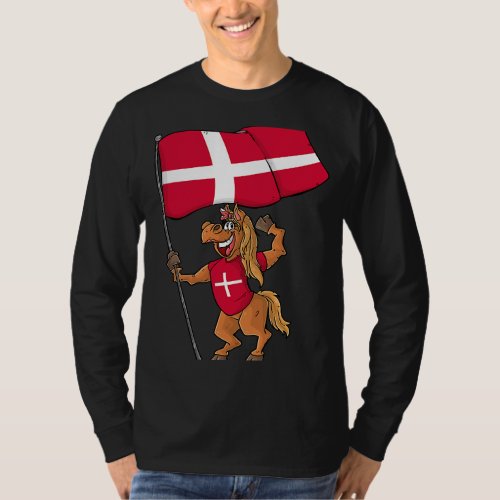 Denmark Fan Horse T_Shirt