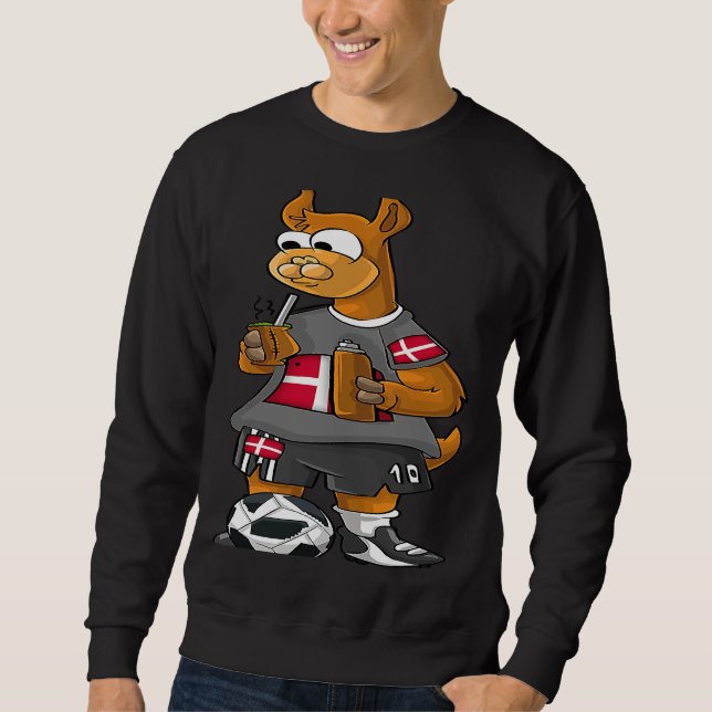 Denmark Fan Llama Sweatshirt (Front)