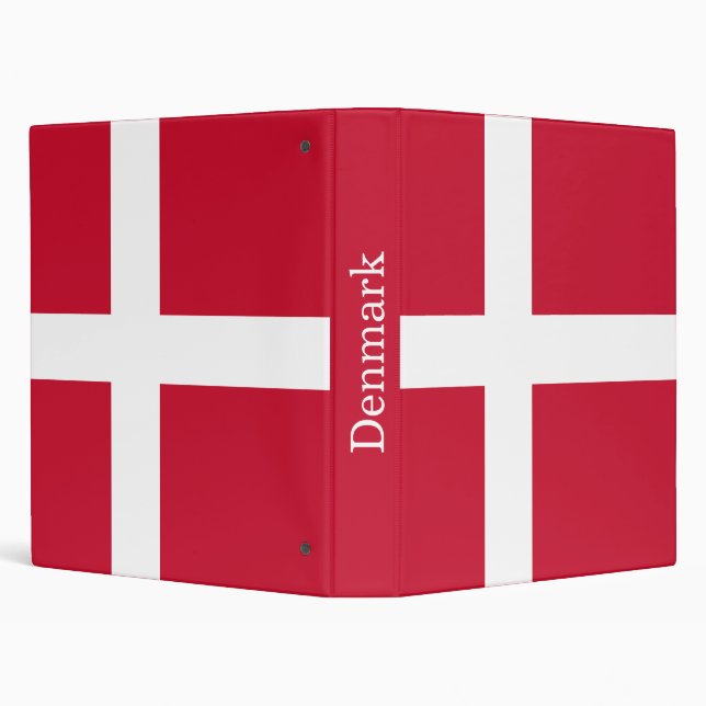 Denmark Flag 3 Ring Binder (Background)