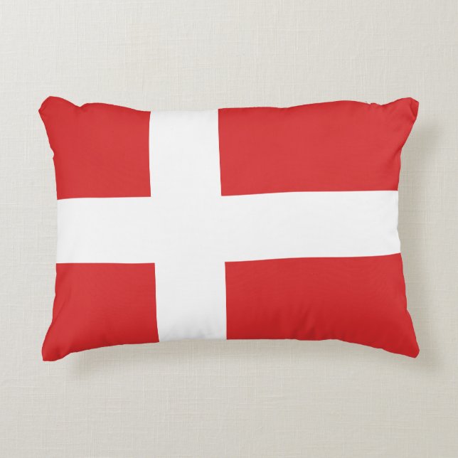 Denmark flag accent pillow (Front)