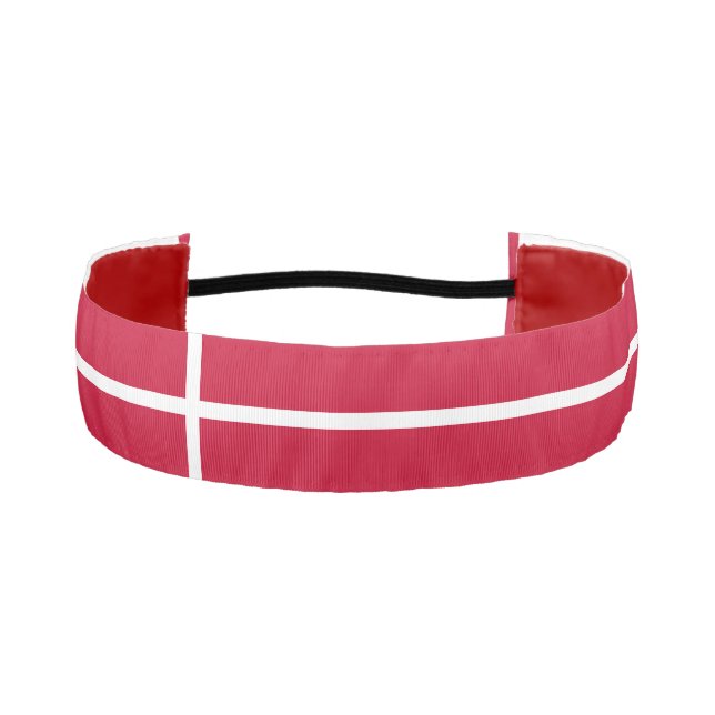 Denmark Flag Athletic Headband (Front)