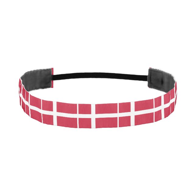 Denmark Flag Athletic Headband (Front)