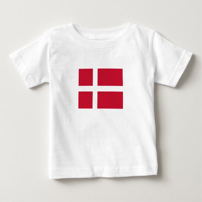 Denmark Flag Baby T-Shirt (Front)