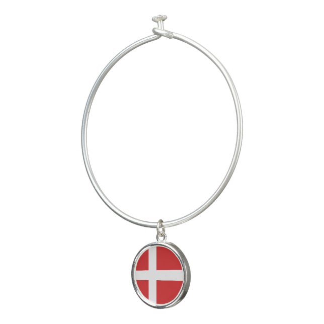 Denmark flag bangle bracelet (3/4)