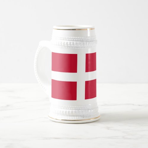 Denmark Flag Beer Stein