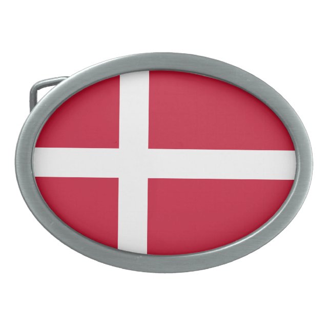 Denmark Flag Belt Buckle (Front)