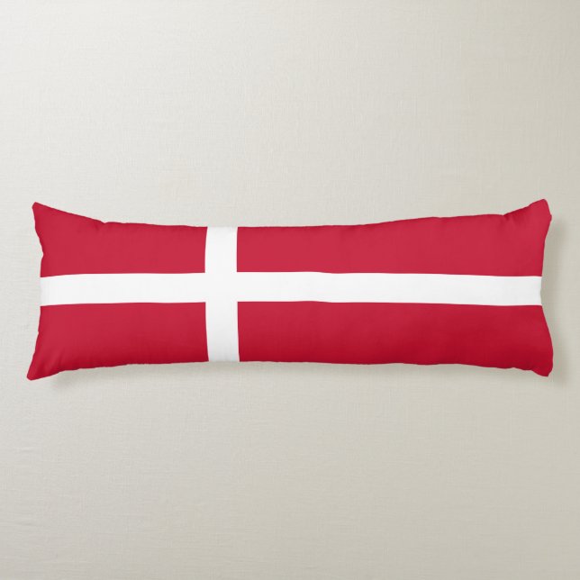 Denmark Flag Body Pillow (Front)