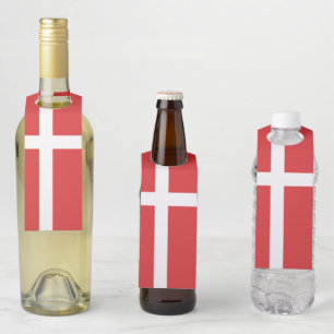 Denmark flag bottle hanger tag