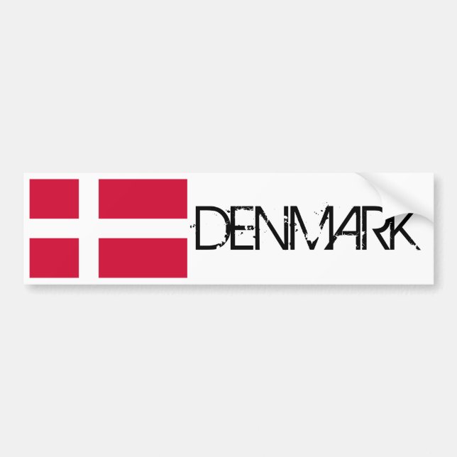 Denmark Flag Bumper Sticker (Front)