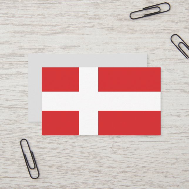 Denmark flag business card (Front/Back In Situ)