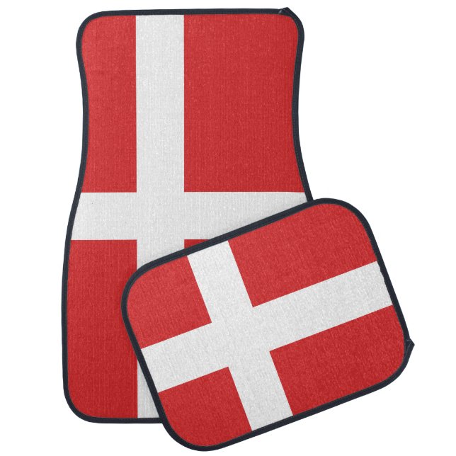 Denmark flag car floor mat (Set)