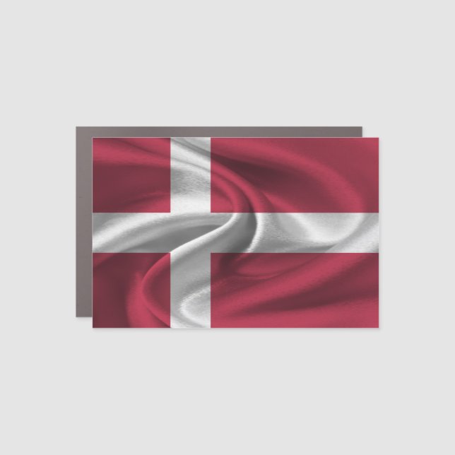 Denmark Flag Car Magnet (Front)
