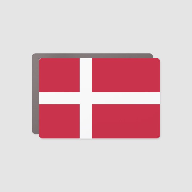 Denmark Flag Car Magnet (Front)