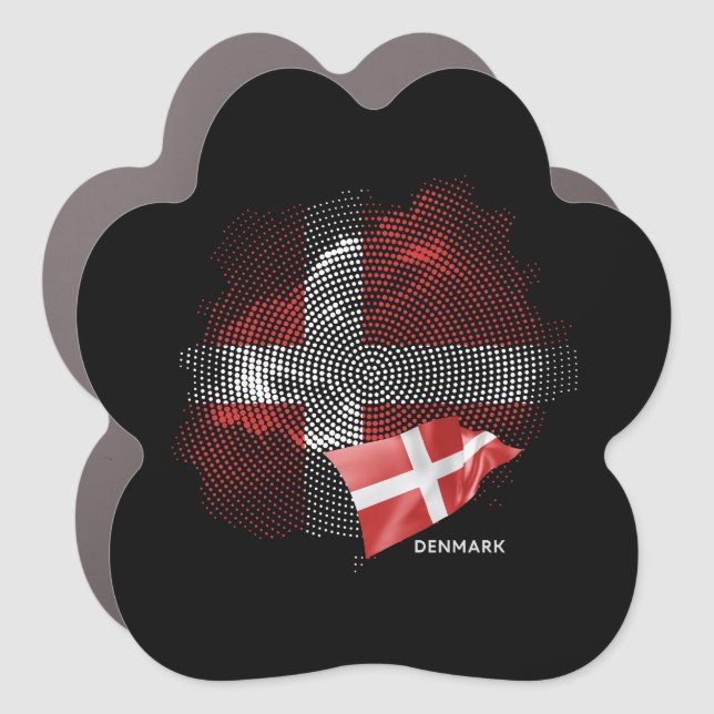 Denmark flag car magnet (Front)