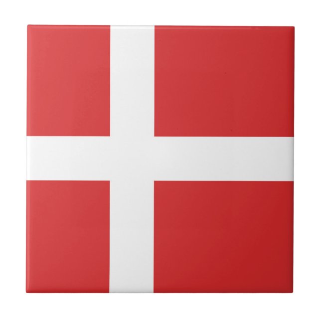 Denmark flag ceramic tile (Front)