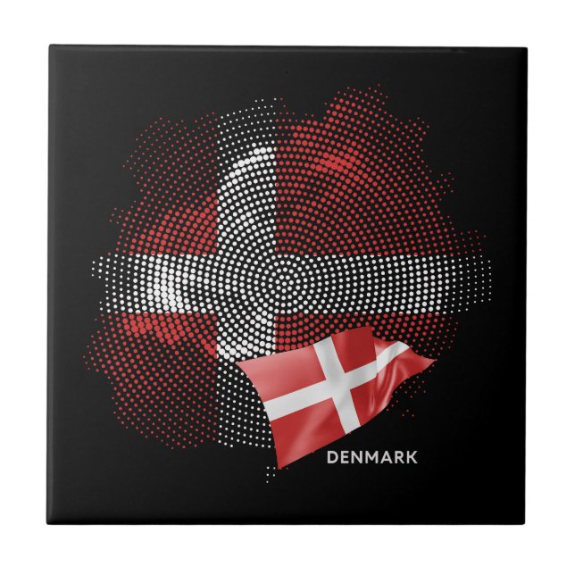 Denmark flag ceramic tile (Front)