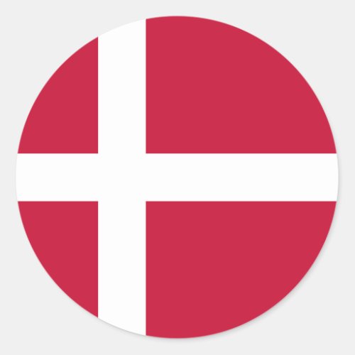 Denmark Flag Classic Round Sticker