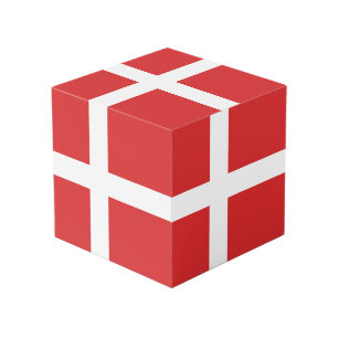 Denmark flag cube