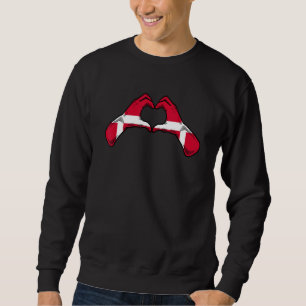 Denmark Flag Danish Heart 1 Sweatshirt
