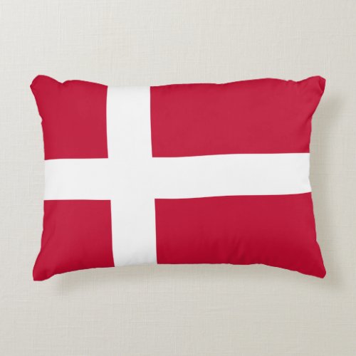 Denmark Flag Danish Patriotic Accent Pillow