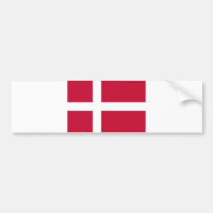 Denmark Flag Danish Patriotic Bumper Sticker