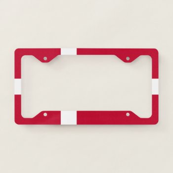 Denmark Flag Danish Patriotic License Plate Frame by YLGraphics at Zazzle