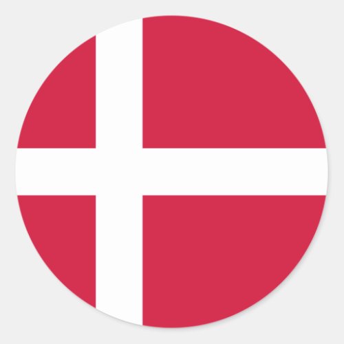 Denmark Flag Design Classic Round Sticker