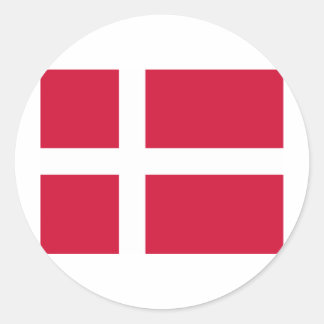 Denmark Flag Design Classic Round Sticker