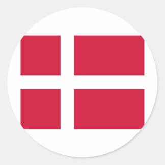 Denmark Flag DK Classic Round Sticker