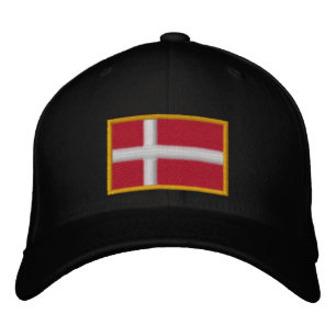 Denmark Flag Embroidered Baseball Cap