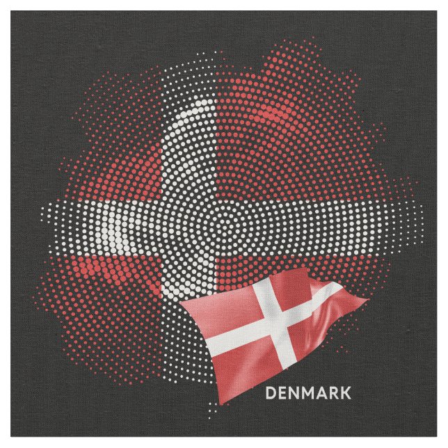 Denmark flag fabric (Close Up)