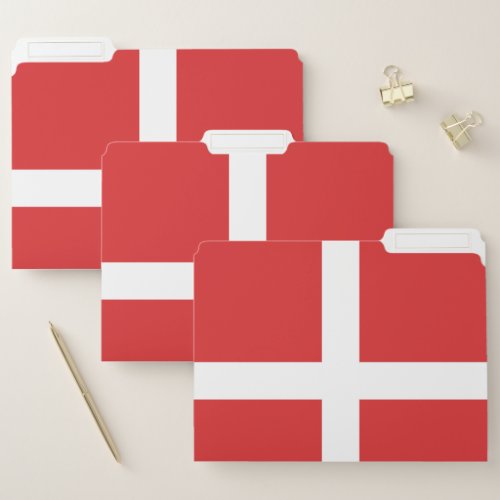 Denmark flag file folder