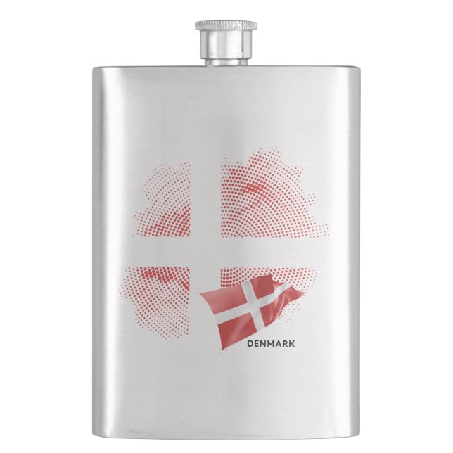 Denmark flag flask (Front)