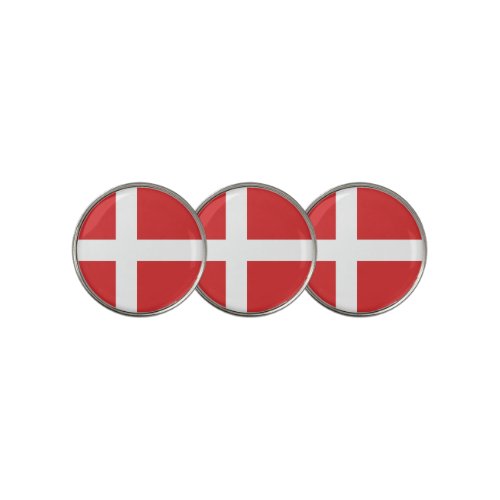 Denmark flag golf ball marker