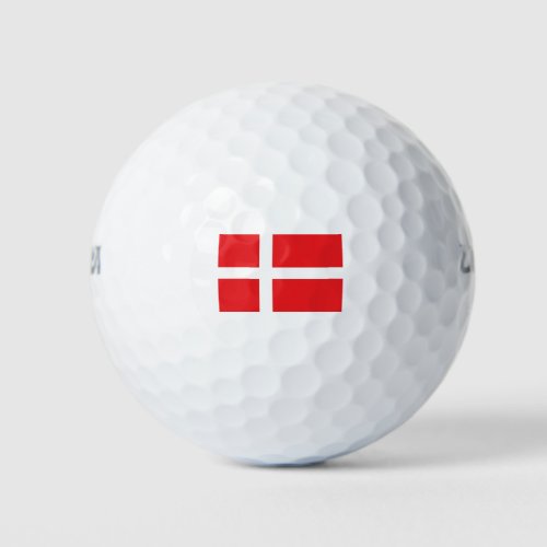 Denmark Flag Golf Balls